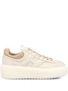 Hogan H-stripes Lace-up Sneakers In Neutral