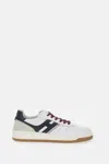 Hogan Leather Sneakers With Contrast Sole And Stitching In White