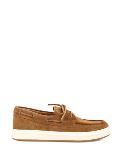 Hogan Sneakers Suede Marrone Chiaro In Brown