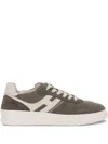 Hogan Lace-up Suede Sneakers With Memory Foam Insole In Gray