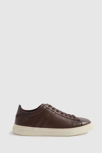 Hogan Suede Trainers In Dark Brown