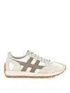 Hogan Men's 86er Suede And Mesh Sneakers In Beige