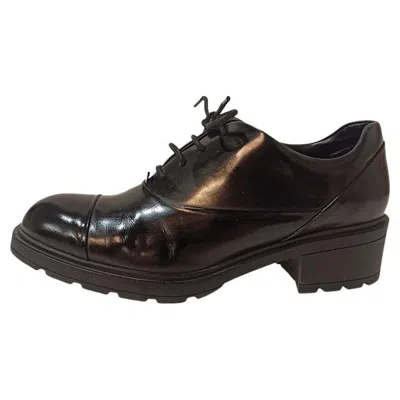 Pre-owned Hogan Laced Shoes Size 38 In Black
