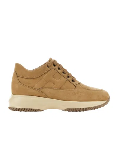 HOGAN INTERACTIVE LACE-UP LEATHER SNEAKERS