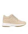 Hogan Laced Sneakers In Nude
