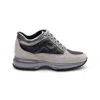 Hogan Interactive Allacciato Metallic-panel Suede Sneakers In Multi