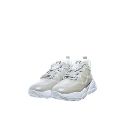 Hogan Ladies Silver Tone Sneakers In Animal Print
