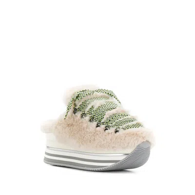 Hogan Ladies White Sneakers In Neutral