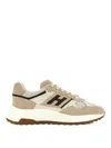 Hogan Leather And Mesh Hyperlight Sneakers In Brown