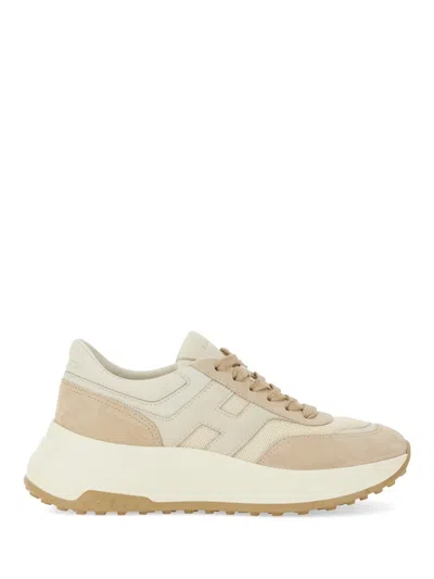 Hogan Leather And Suede Platform Sneakers In Multi