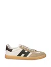 Hogan Leather And Suede Sneakers With Memory Foam Insole In Neutral