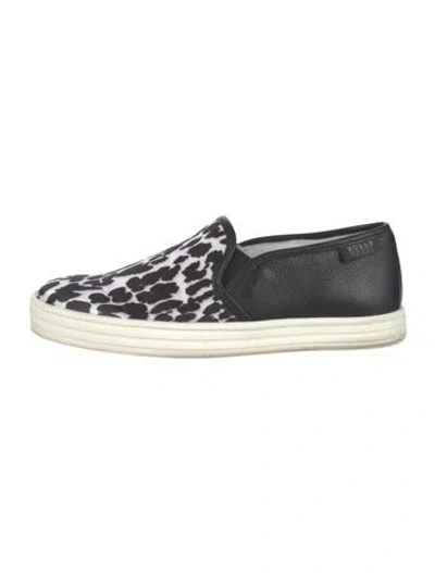 Pre-owned Hogan Leather Animal Print Sneakers In Multi