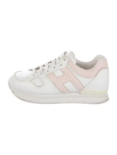 Pre-owned Hogan Leather Animal Print Sneakers In Neutrals