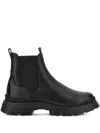 Hogan Leather Ankle Boots In Black