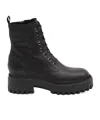 Hogan 20mm Lace-up Platform Boots In Black