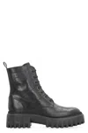 Hogan 20mm Lace-up Platform Boots In Black