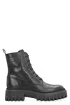 Hogan 20mm Lace-up Platform Boots In Black