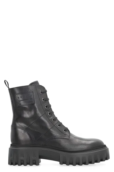 HOGAN LEATHER ANKLE BOOTS