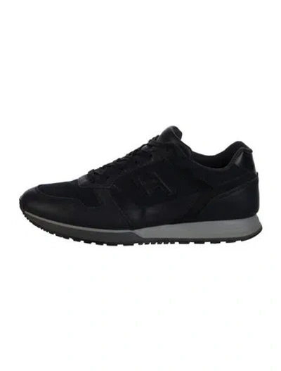Pre-owned Hogan Leather Athletic Sneakers In Black