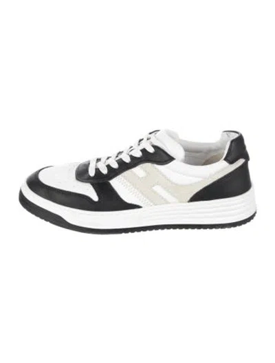 Pre-owned Hogan Leather Athletic Sneakers In Black/white