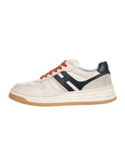 Pre-owned Hogan Leather Athletic Sneakers In Neutral