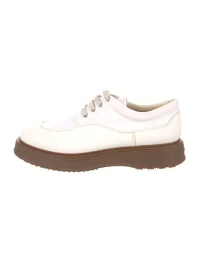 Pre-owned Hogan Leather Athletic Sneakers In White