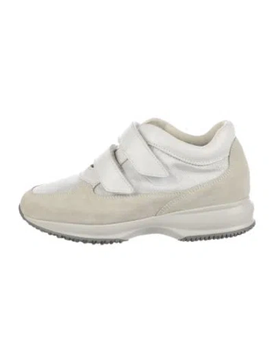 Pre-owned Hogan Leather Athletic Sneakers In White