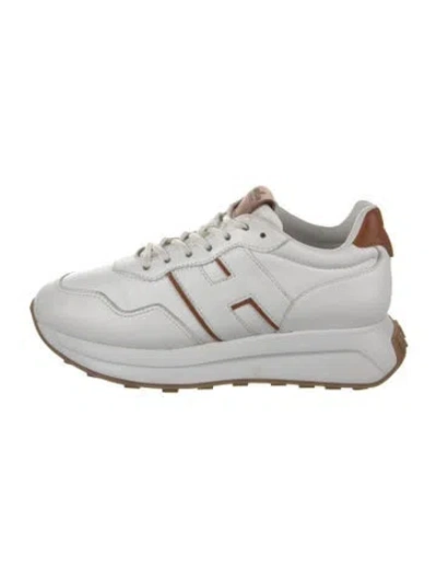 Pre-owned Hogan Leather Athletic Sneakers In White
