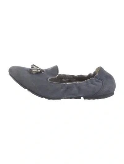 Pre-owned Hogan Leather Ballet Flats In Blue