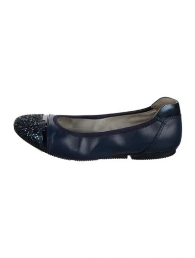 Pre-owned Hogan Leather Ballet Flats In Blue
