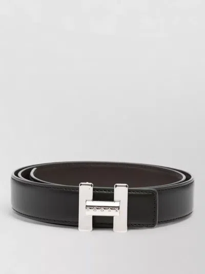 Hogan Leather Belt Adjustable Size Smooth Finish Buckle