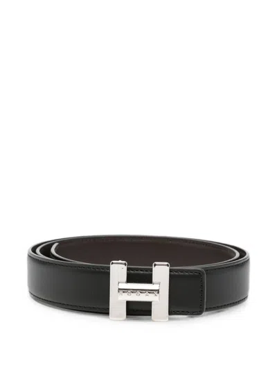 Hogan Leather Belt In Black