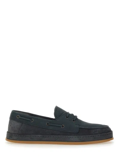HOGAN LEATHER BOAT MOCCASIN