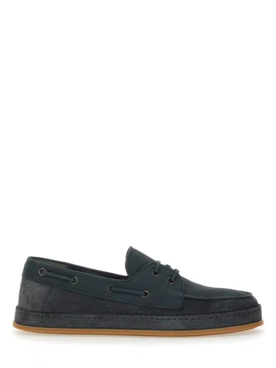 HOGAN LEATHER BOAT MOCCASIN