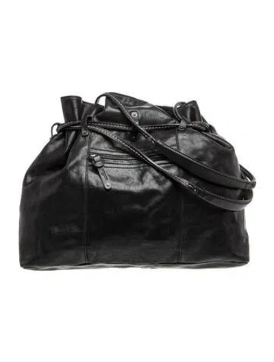 Pre-owned Hogan Leather Bucket Bag In Black