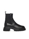 Hogan Leather Chelsea Ankle Boots In Black