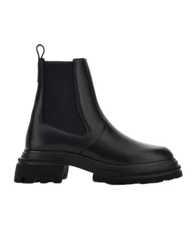 HOGAN HOGAN ROUND TOE CHELSEA ANKLE BOOTS