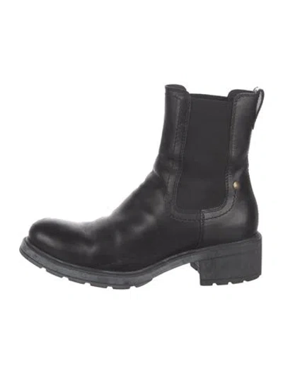 Pre-owned Hogan Leather Chelsea Boots In Black