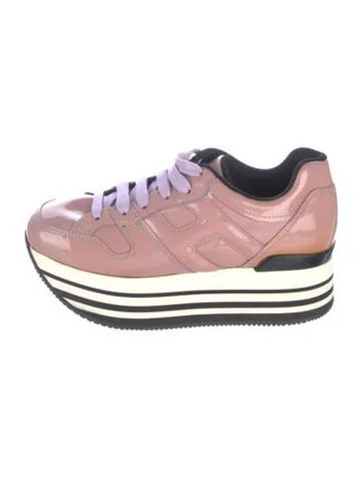 Pre-owned Hogan Leather Chunky Sneakers In Pink