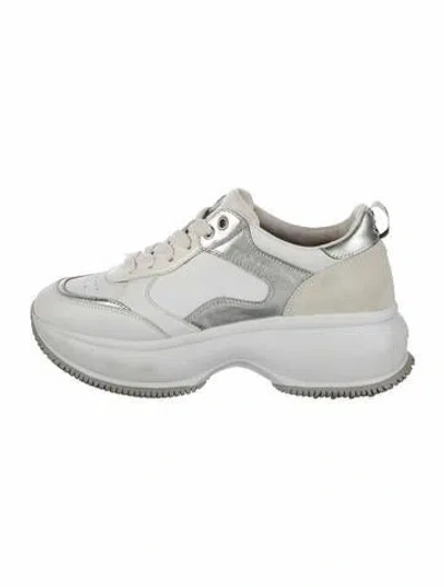 Pre-owned Hogan Leather Chunky Sneakers In White