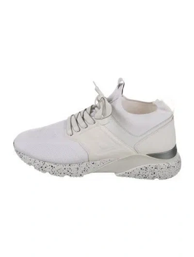 Pre-owned Hogan Leather Chunky Sneakers In White