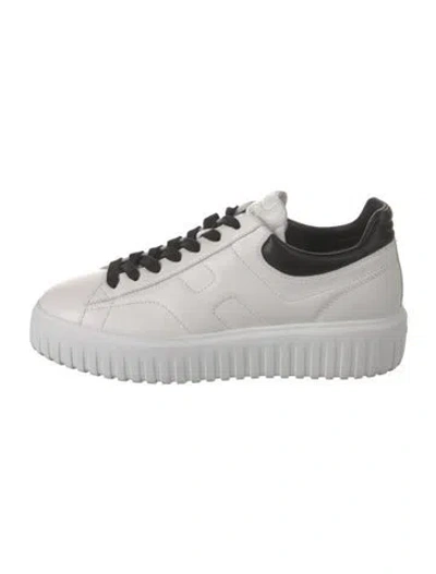Pre-owned Hogan Leather Chunky Sneakers In White