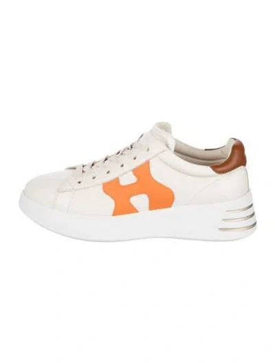 Pre-owned Hogan Leather Colorblock Pattern Sneakers In Neutrals