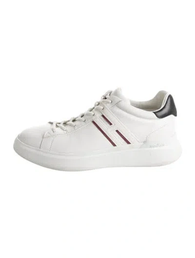 Pre-owned Hogan Leather Colorblock Pattern Sneakers In White