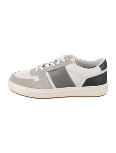 Pre-owned Hogan Leather Colorblock Pattern Sneakers In White