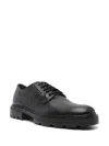 Hogan Chunky Sole Round Toe Derby Shoes In Black
