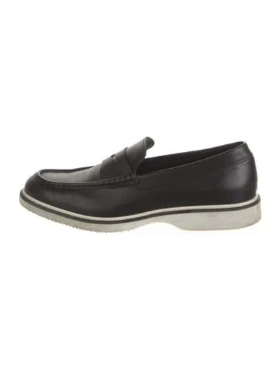 Pre-owned Hogan Leather Dress Loafers In Black