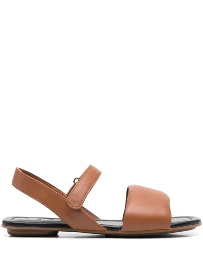 Hogan Leather Flats In Brown