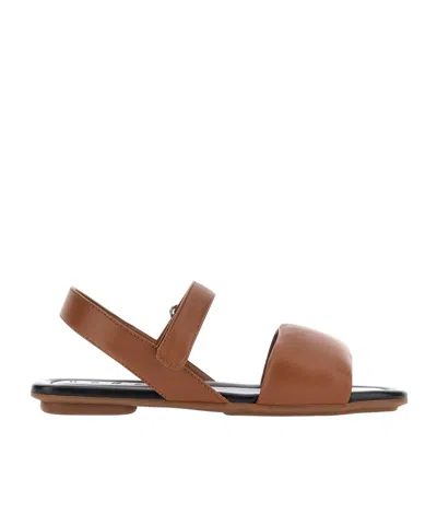 Hogan Leather Flats In Brown