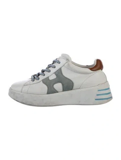 Pre-owned Hogan Leather Glitter Accents Sneakers In Multicolor